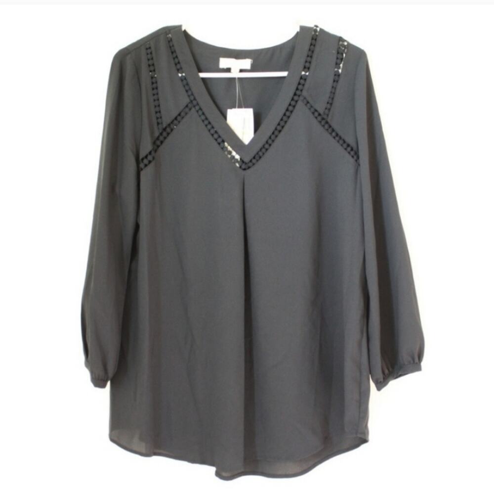 Adiva Blouse Women's Size Medium Navy Brand New